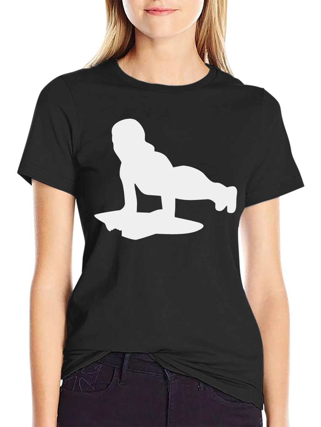 Yoga Pose Graphic T-Shirt - Black product image 1