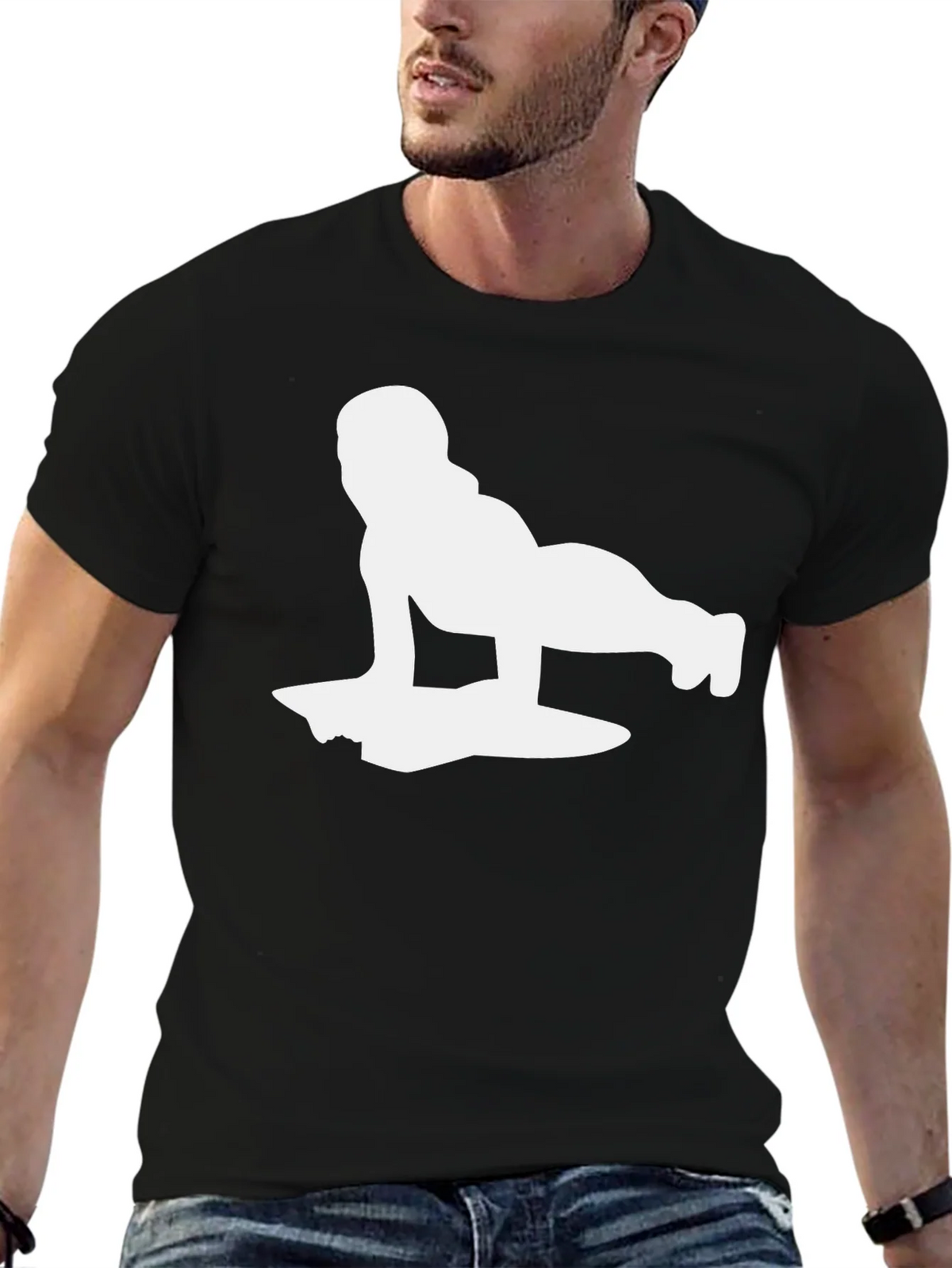 Yoga Pose Graphic T-Shirt - Black product image 5
