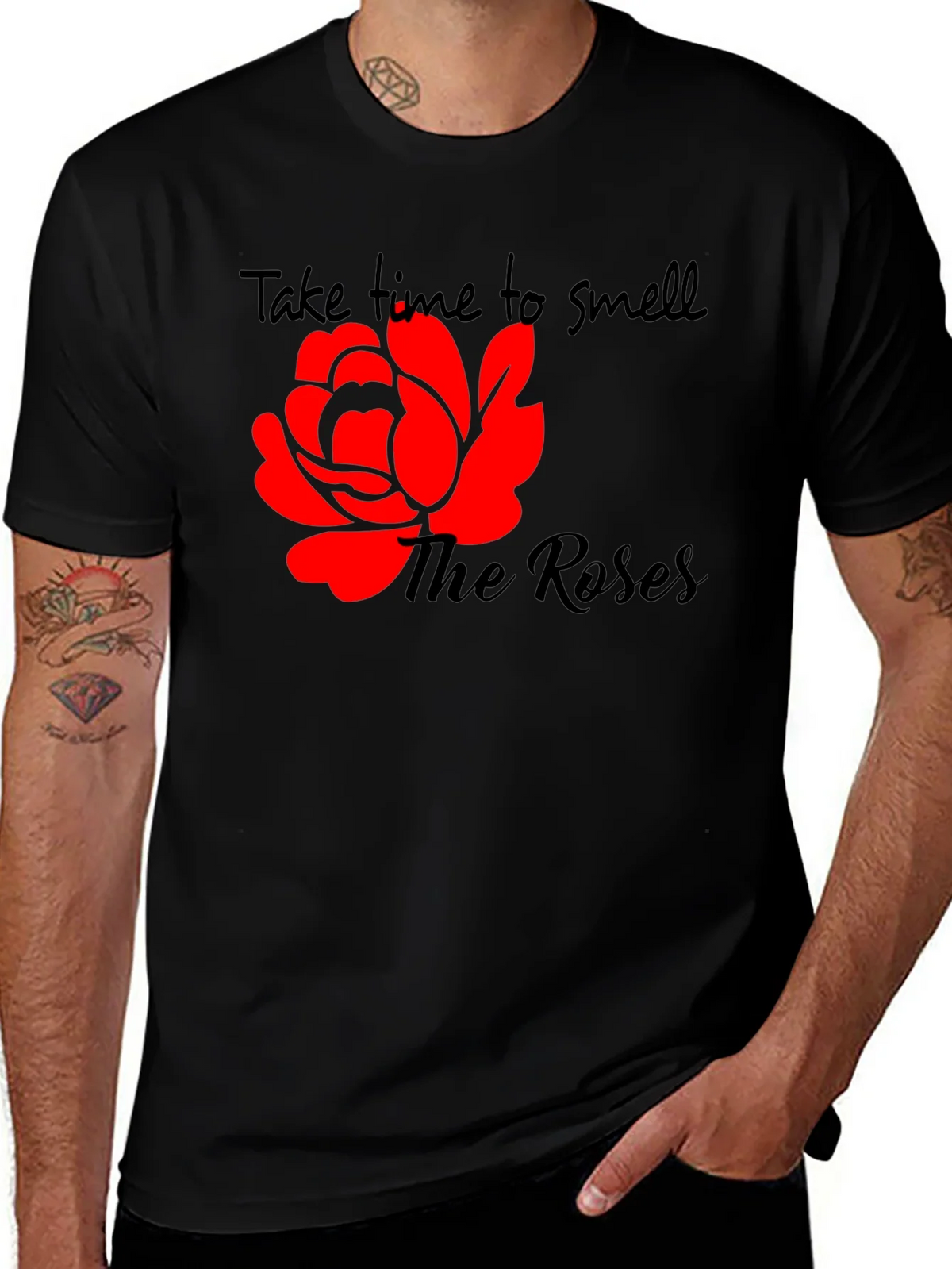 Black Take Time To Smell The Roses T-Shirt product image 1