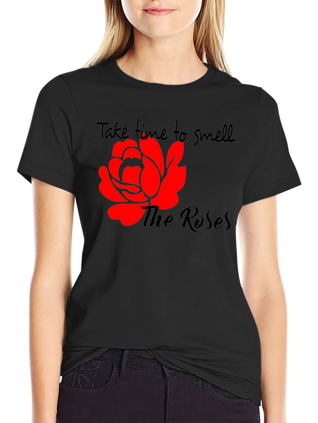 Black Take Time To Smell The Roses T-Shirt product image 2
