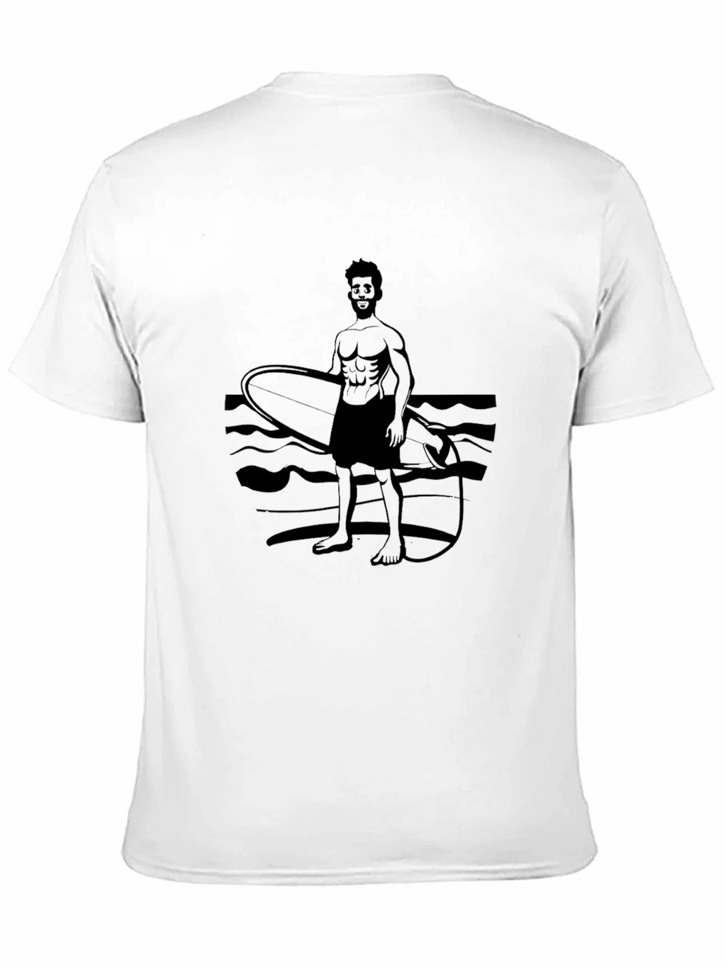 Surfer Graphic Tee - Black Cotton T-Shirt product image 8