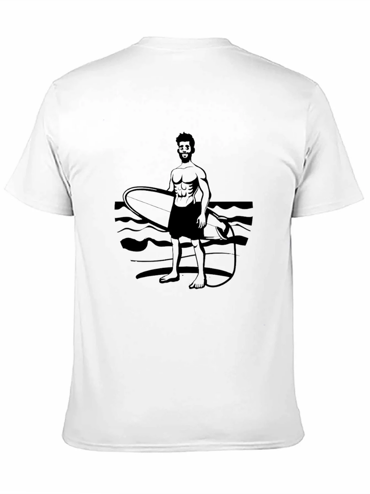 Surfer Graphic Tee - Black Cotton T-Shirt product image 8