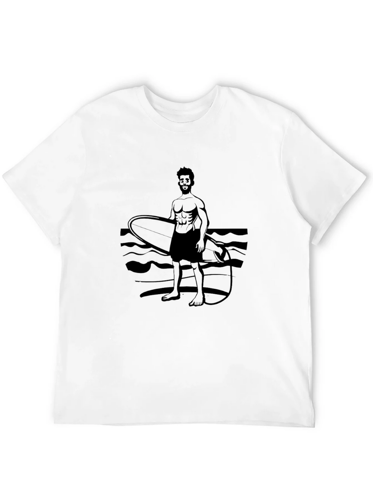Surfer Graphic Tee - Black Cotton T-Shirt product image 9