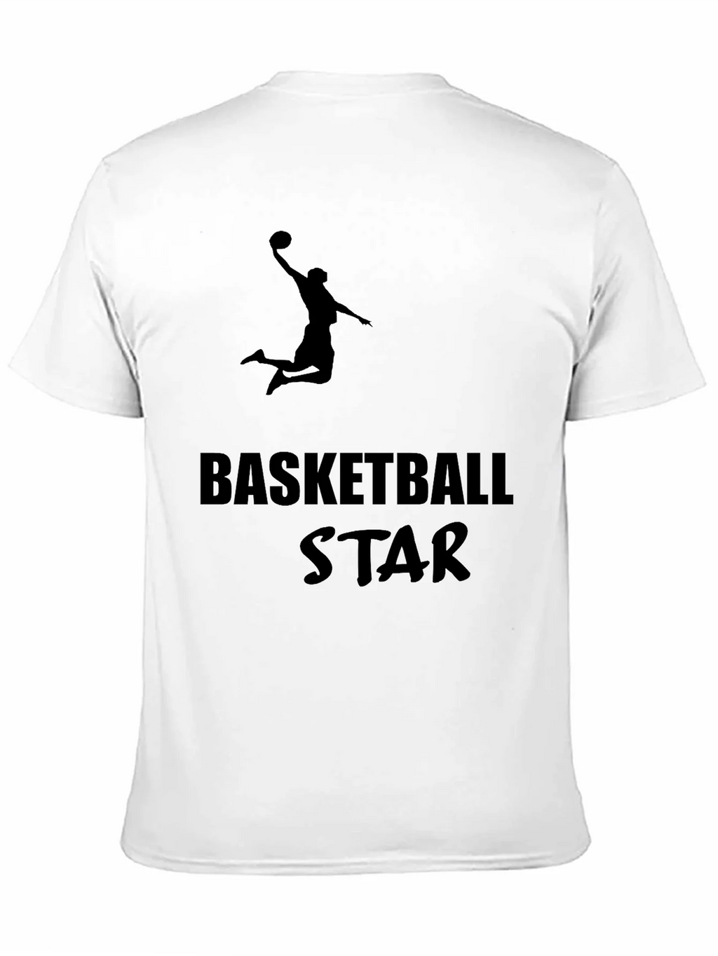 Basketball Star Graphic Tee - Black Cotton T-Shirt product image 10