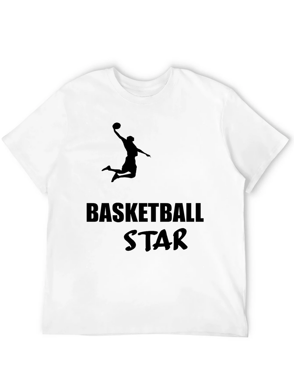Basketball Star Graphic Tee - Black Cotton T-Shirt product image 11