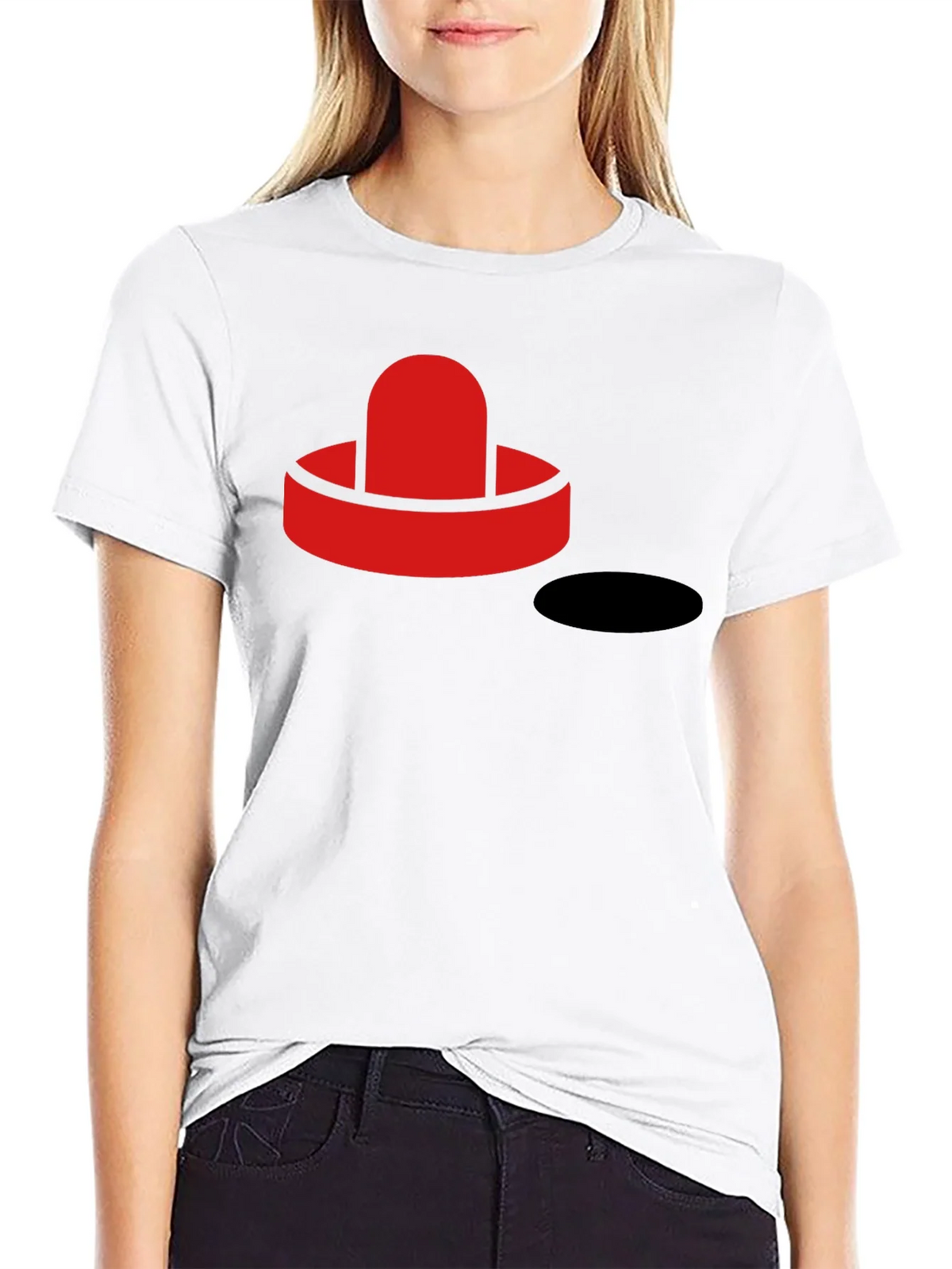 Air Hockey Puck Graphic Tee - Black T-Shirt product image 5