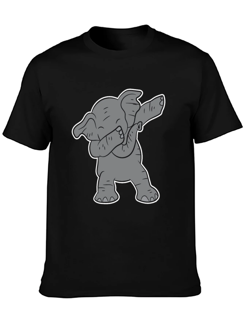 Dabbing Elephant Graphic Tee - Black Cotton Shirt product image 3