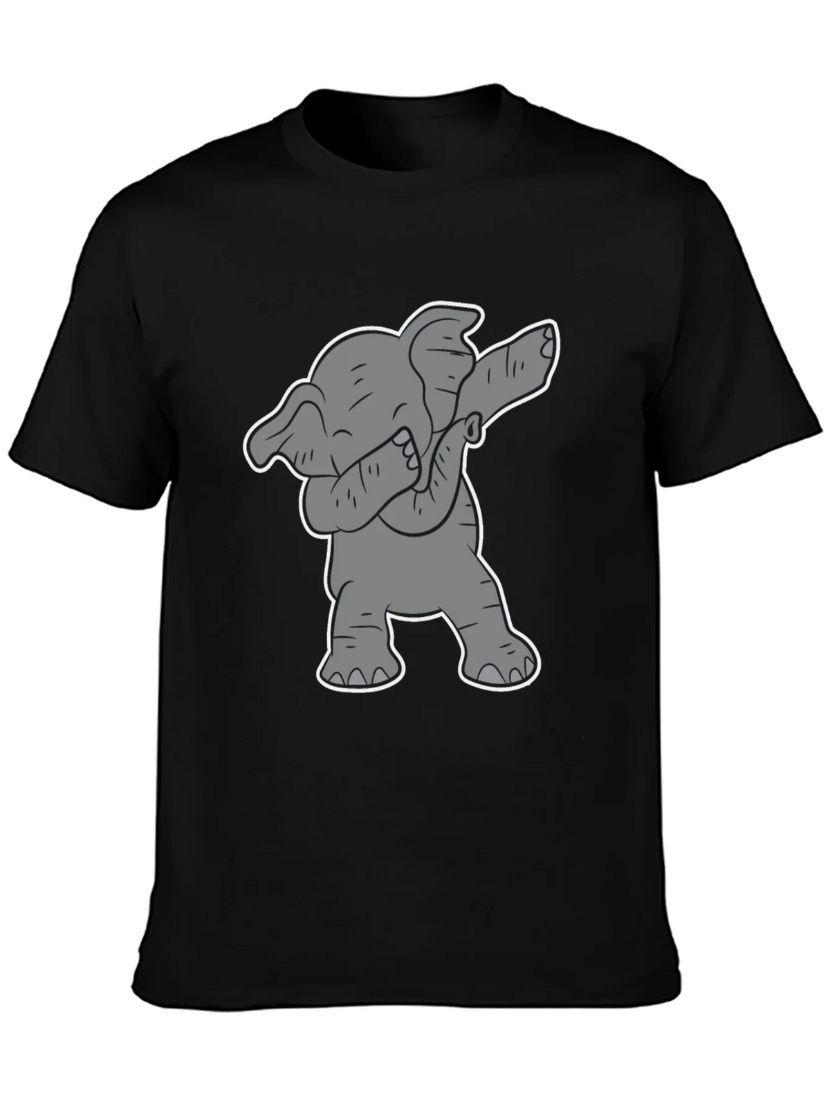 Dabbing Elephant Graphic Tee - Black Cotton Shirt product image 3