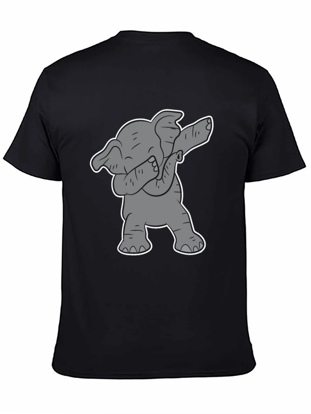 Dabbing Elephant Graphic Tee - Black Cotton Shirt product image 4