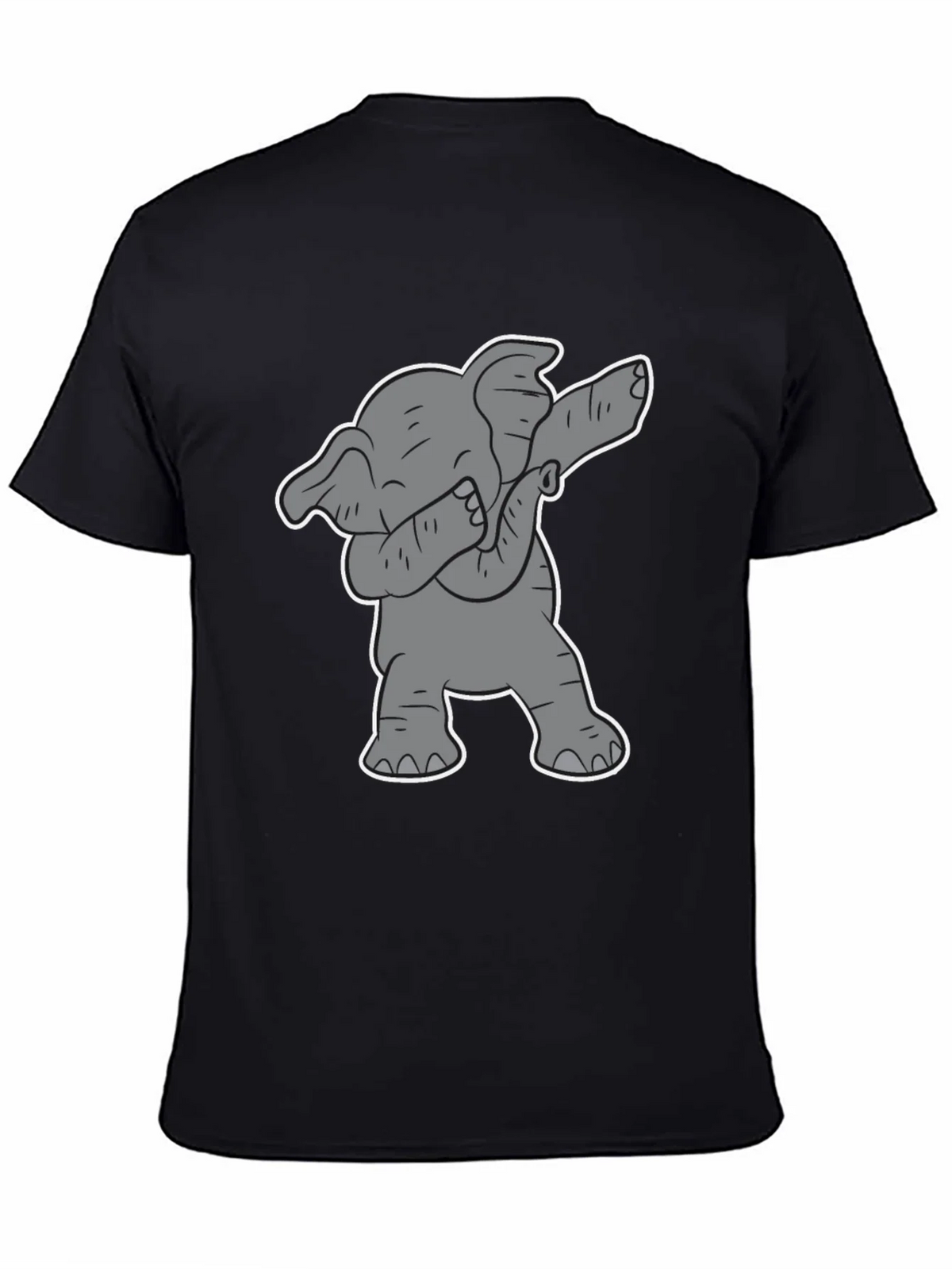 Dabbing Elephant Graphic Tee - Black Cotton Shirt product image 4