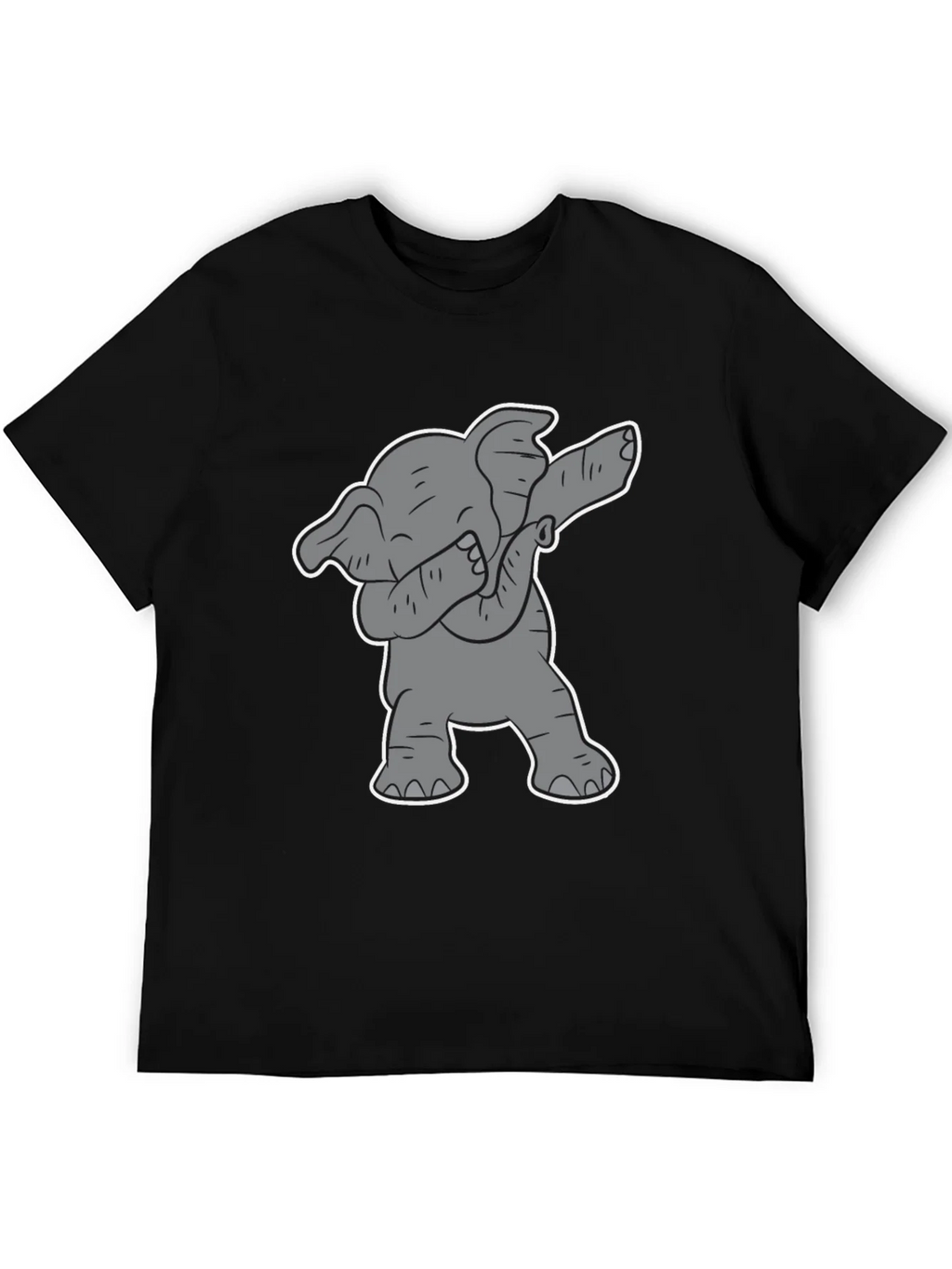 Dabbing Elephant Graphic Tee - Black Cotton Shirt product image 5