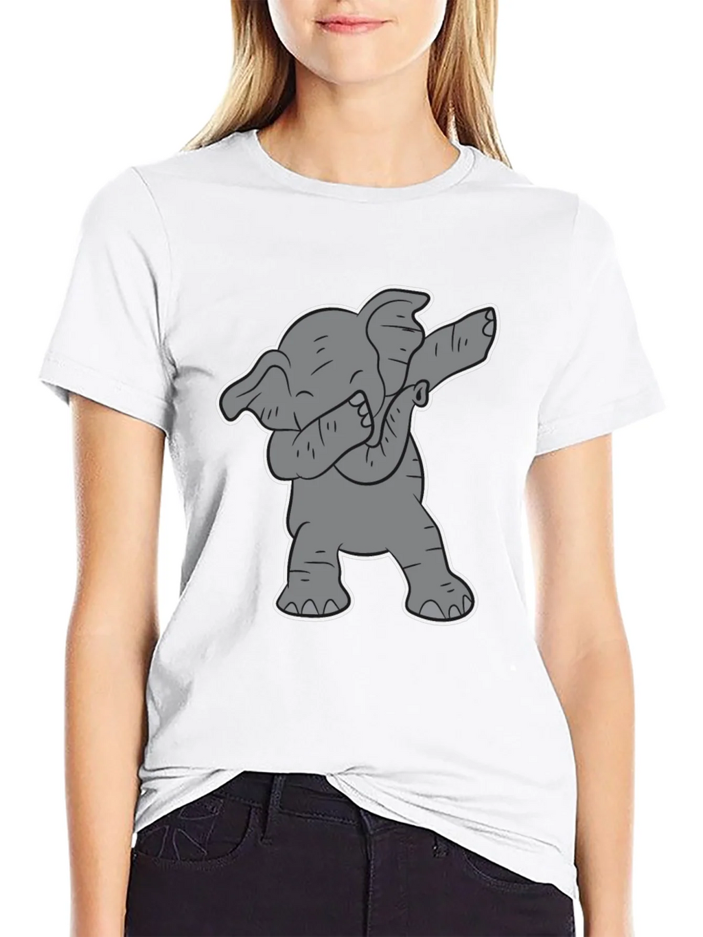 Dabbing Elephant Graphic Tee - Black Cotton Shirt product image 8
