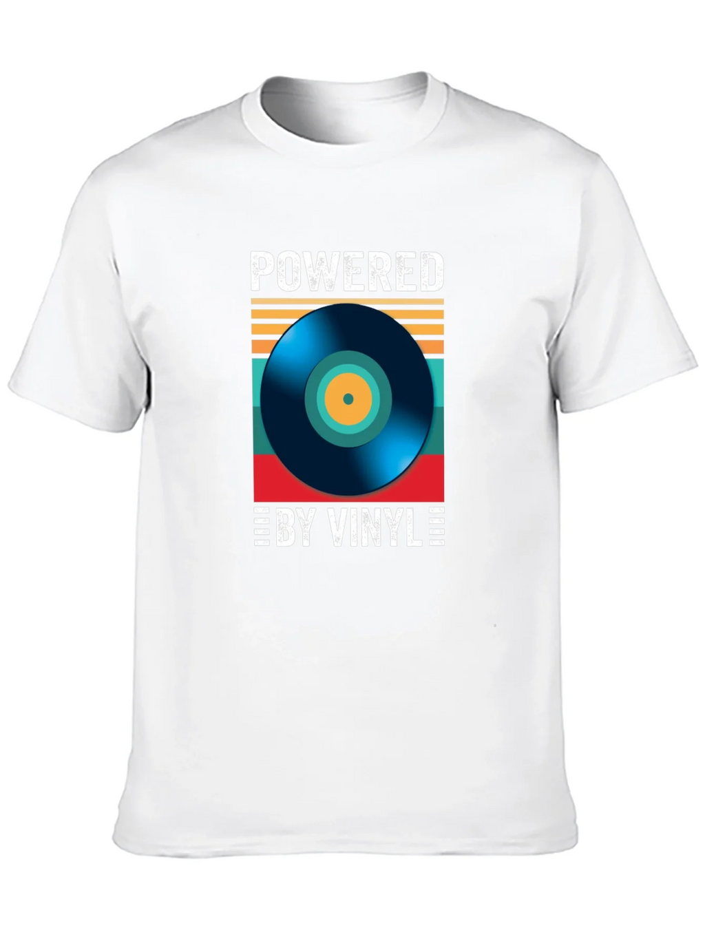 Powered By Vinyl T-Shirt: Retro Record Player Design product image 4