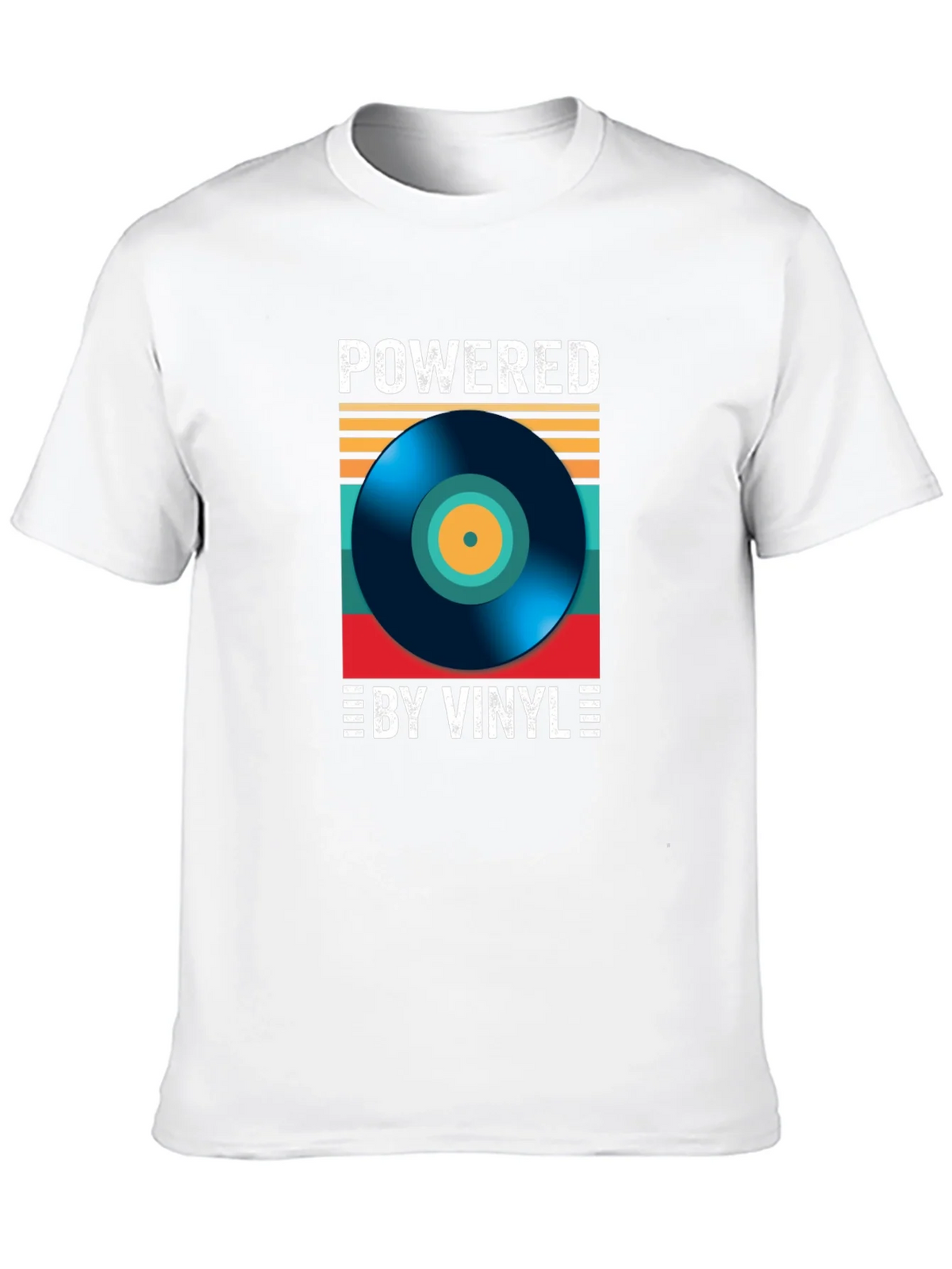 Powered By Vinyl T-Shirt: Retro Record Player Design product image 4