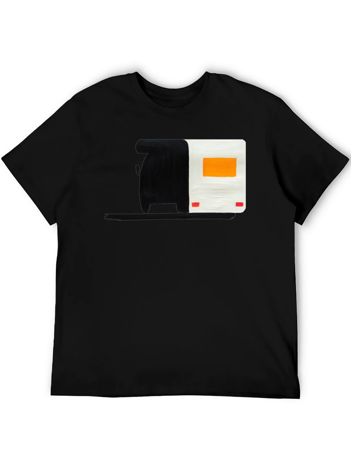 Abstract Camper Graphic Tee - Black Cotton Blend product image 5
