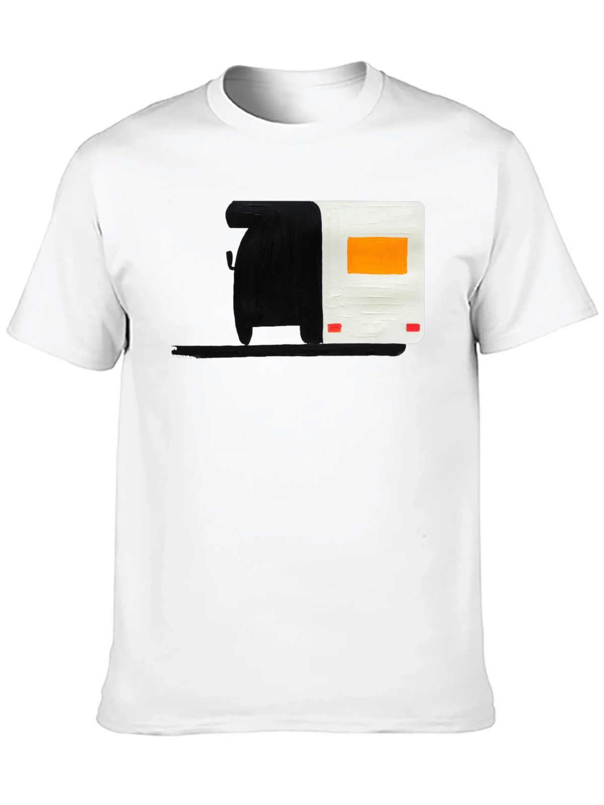 Abstract Camper Graphic Tee - Black Cotton Blend product image 9