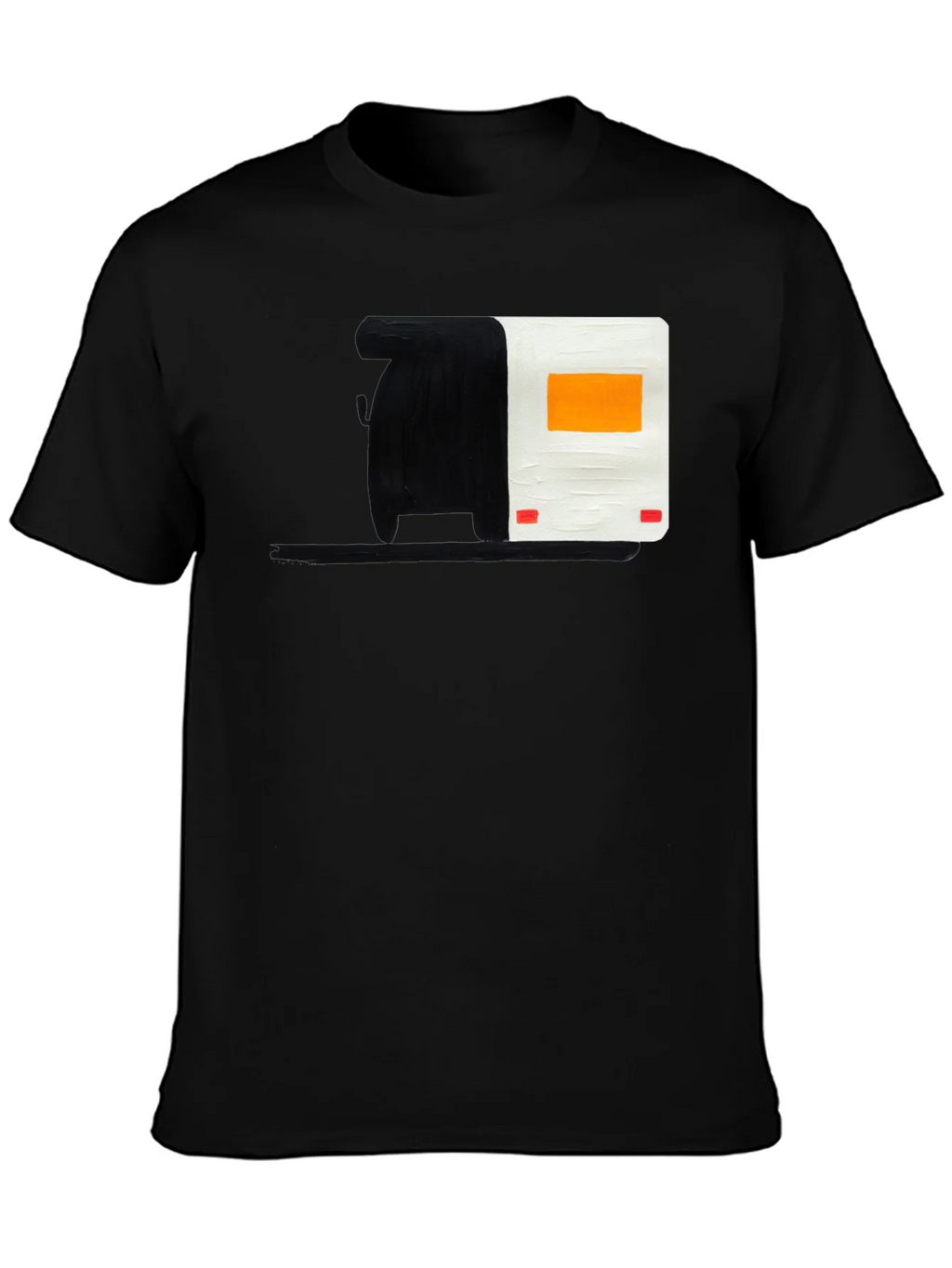Abstract Camper Graphic Tee - Black Cotton Blend product image 3