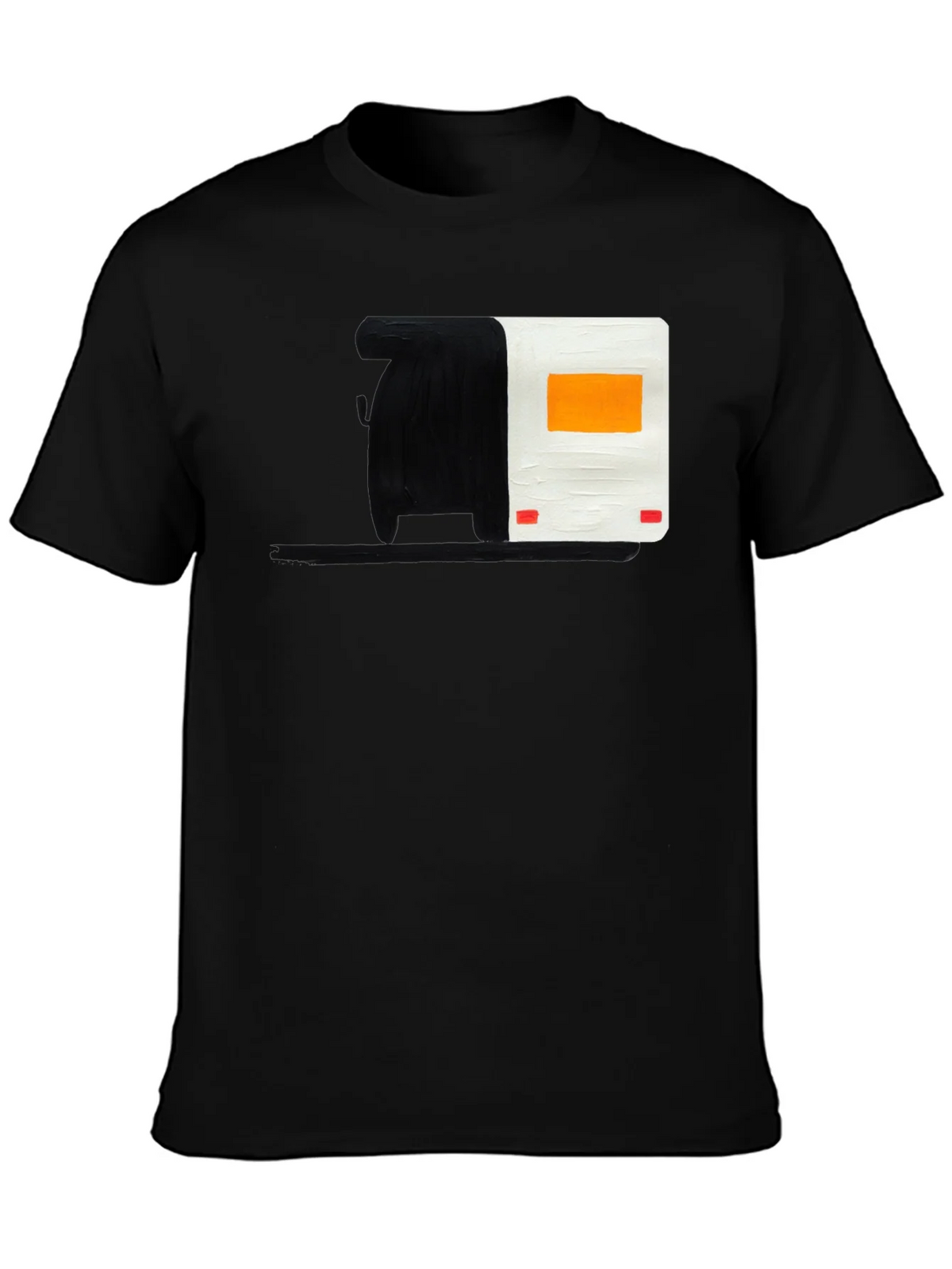 Abstract Camper Graphic Tee - Black Cotton Blend product image 3