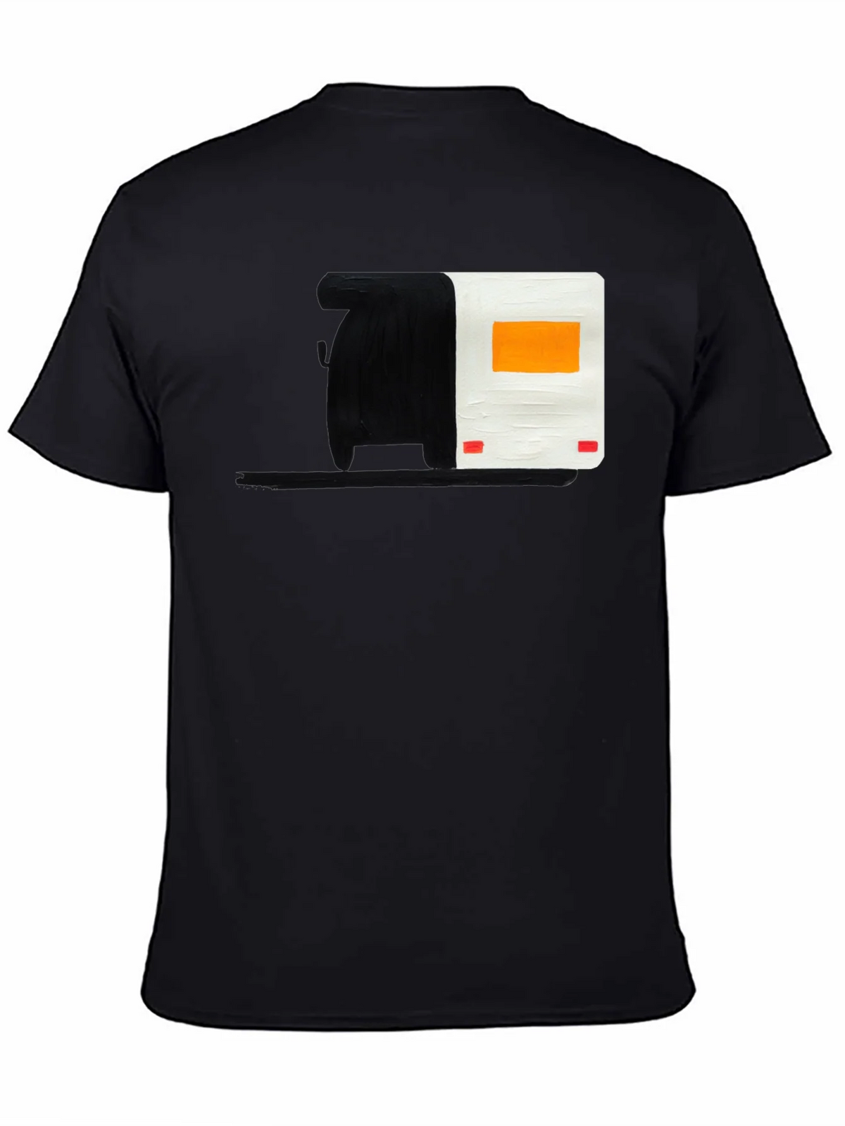 Abstract Camper Graphic Tee - Black Cotton Blend product image 4