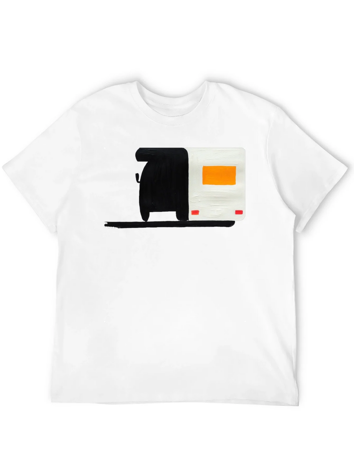 Abstract Camper Graphic Tee - Black Cotton Blend product image 11