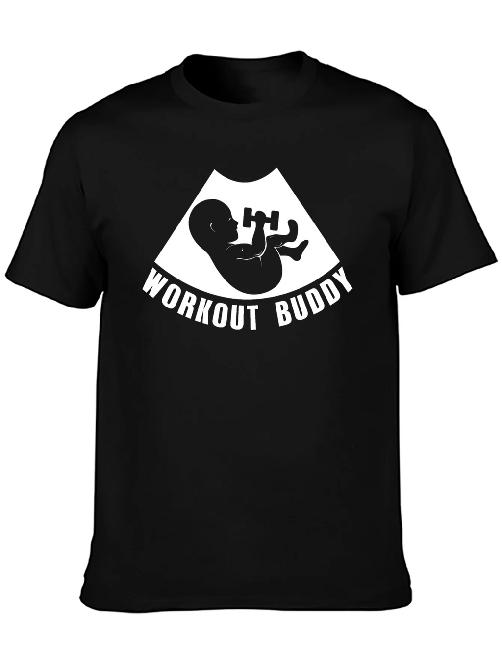 Workout Buddy Pregnancy T-Shirt Funny Expecting Mom Gift product image 1
