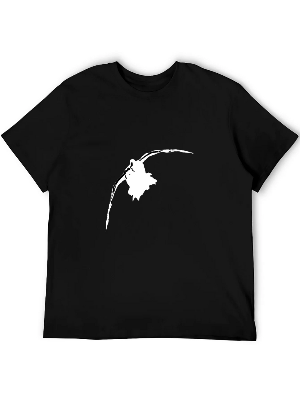 Black T-Shirt with White Bird Silhouette product image 3