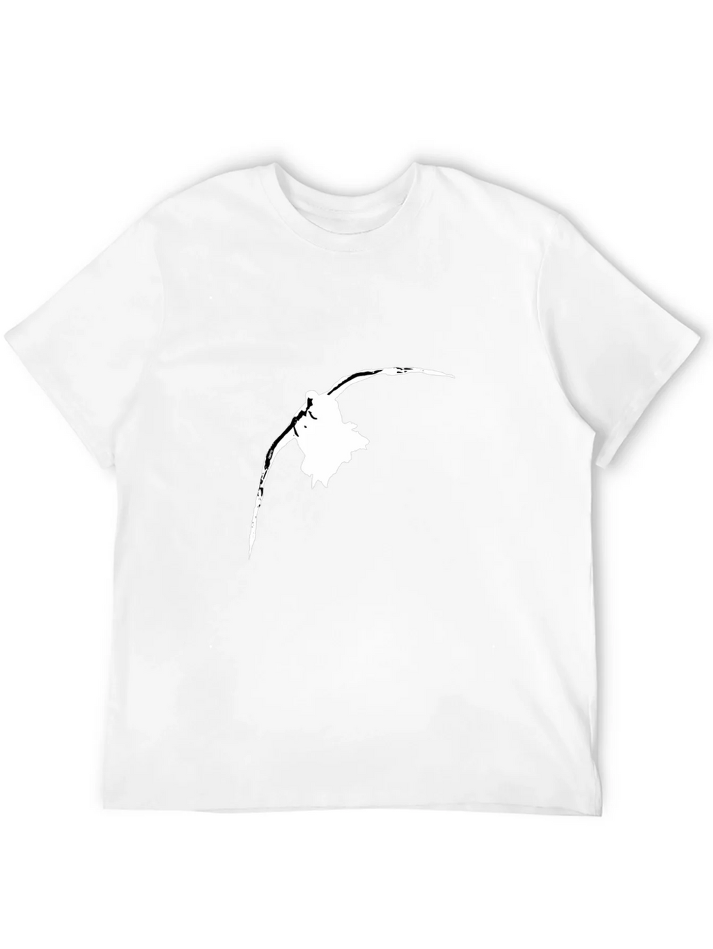 Black T-Shirt with White Bird Silhouette product image 6