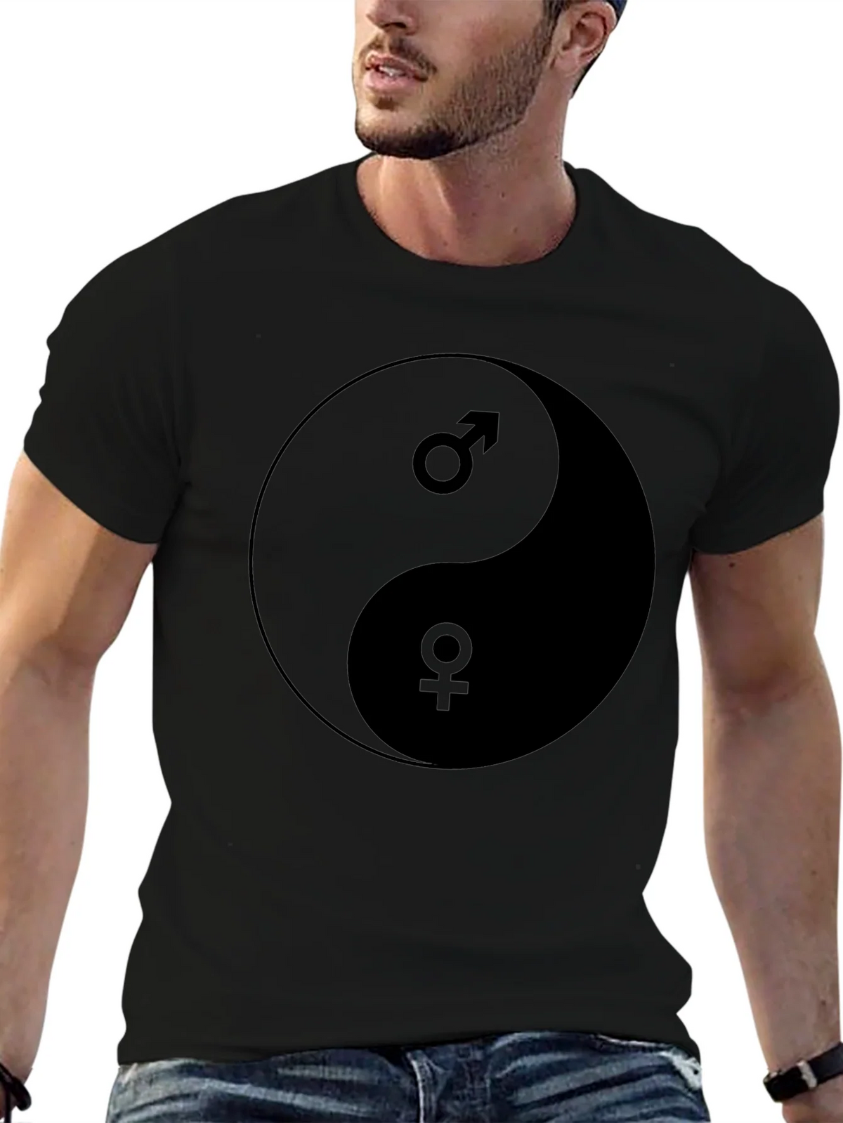 Yin Yang Male Female Symbol T-Shirt - Balance & Harmony Tee product image 4