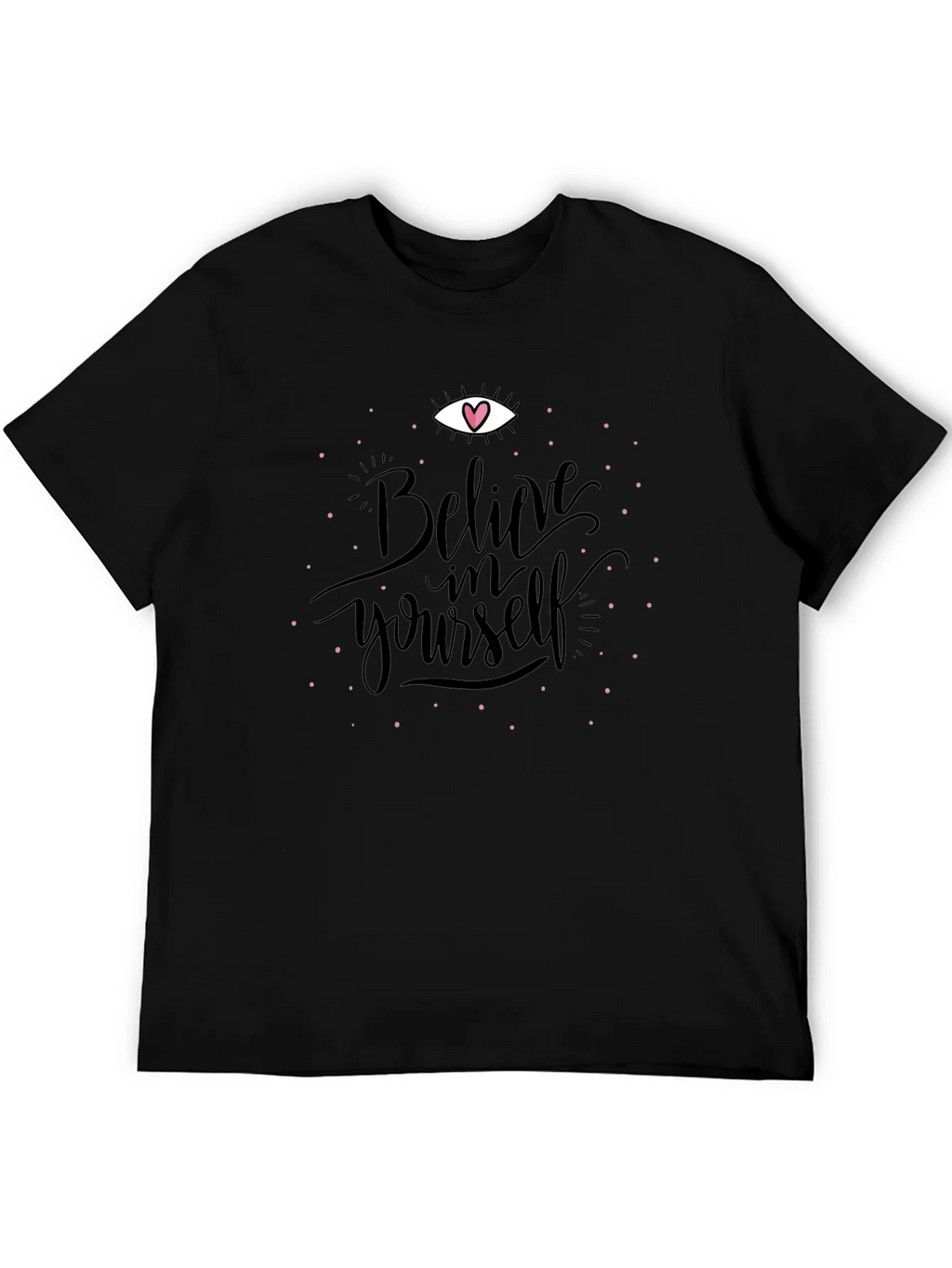 Believe in Yourself Graphic Tee - Black Cotton product image 5