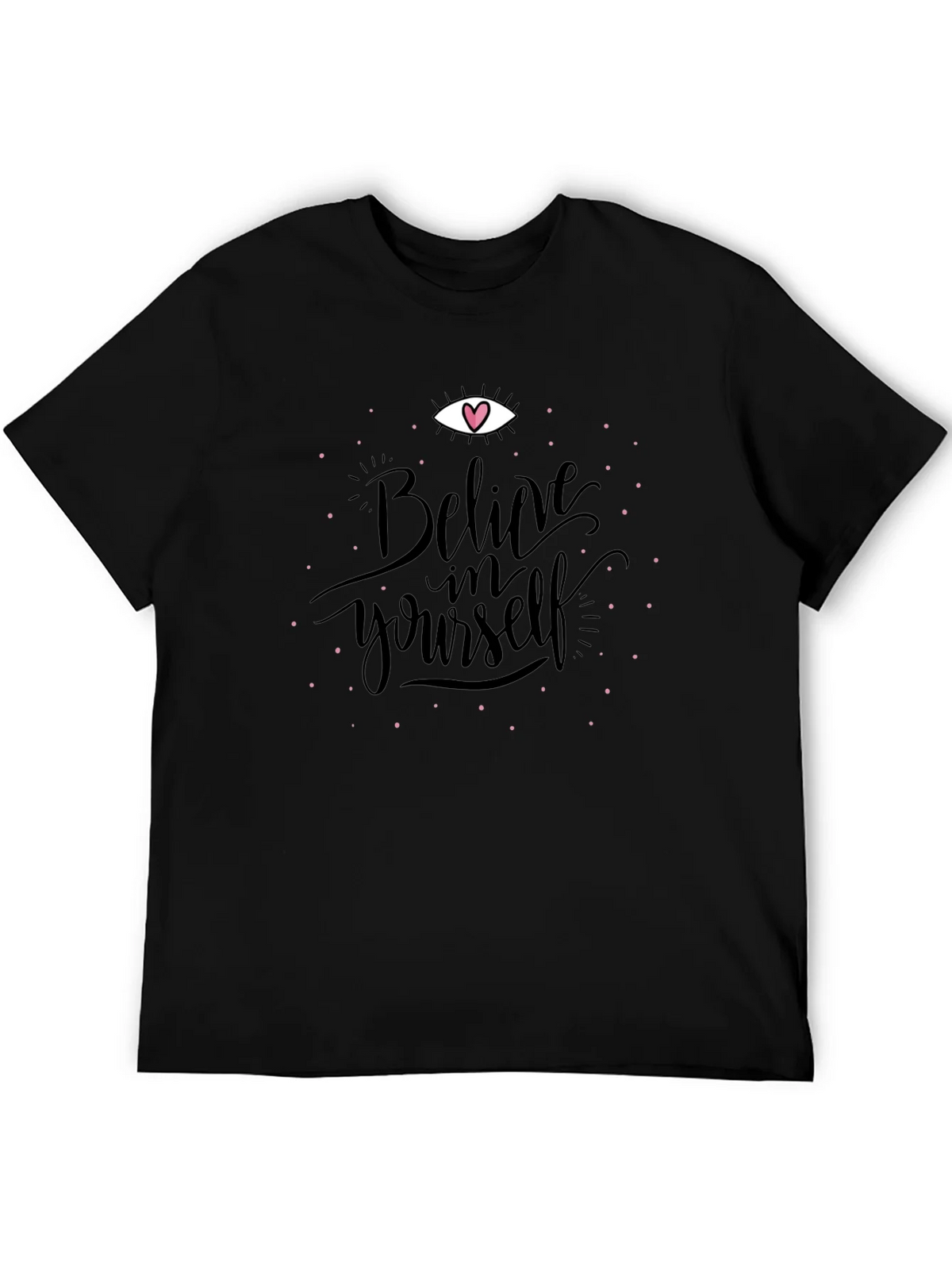 Believe in Yourself Graphic Tee - Black Cotton product image 5