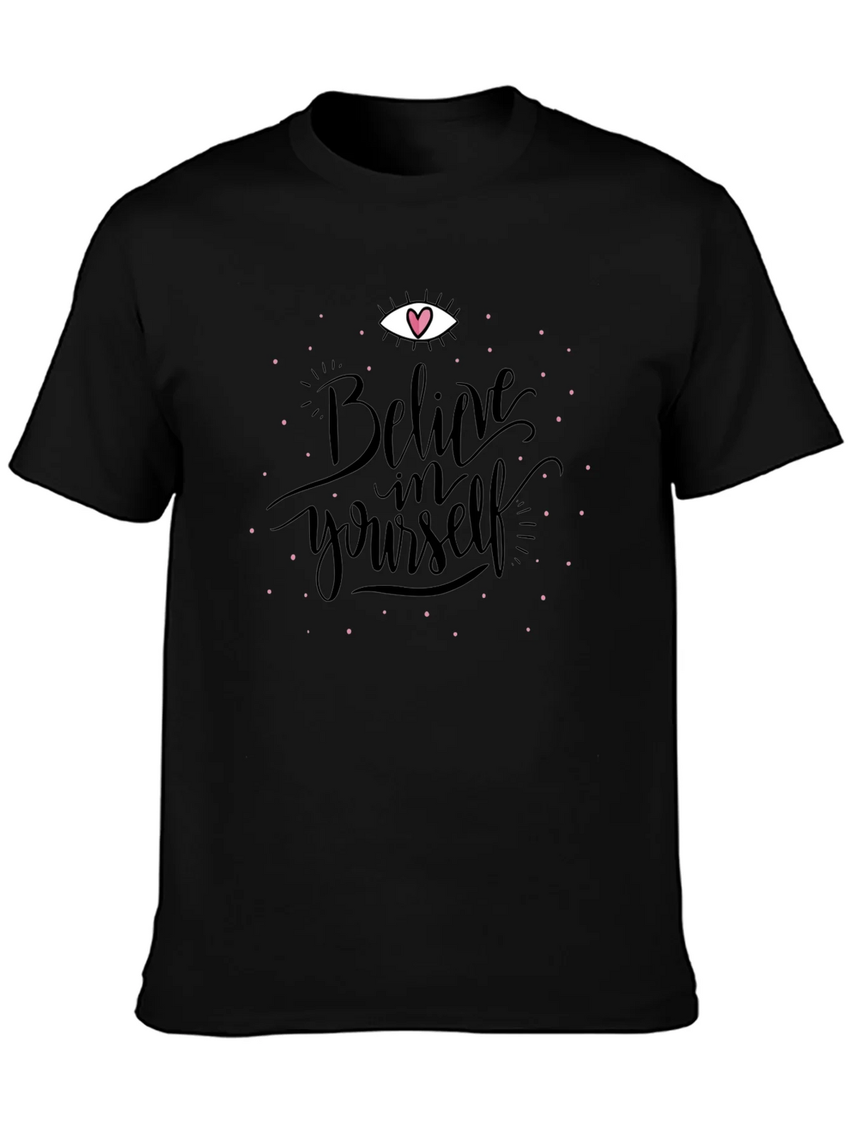 Believe in Yourself Graphic Tee - Black Cotton product image 3