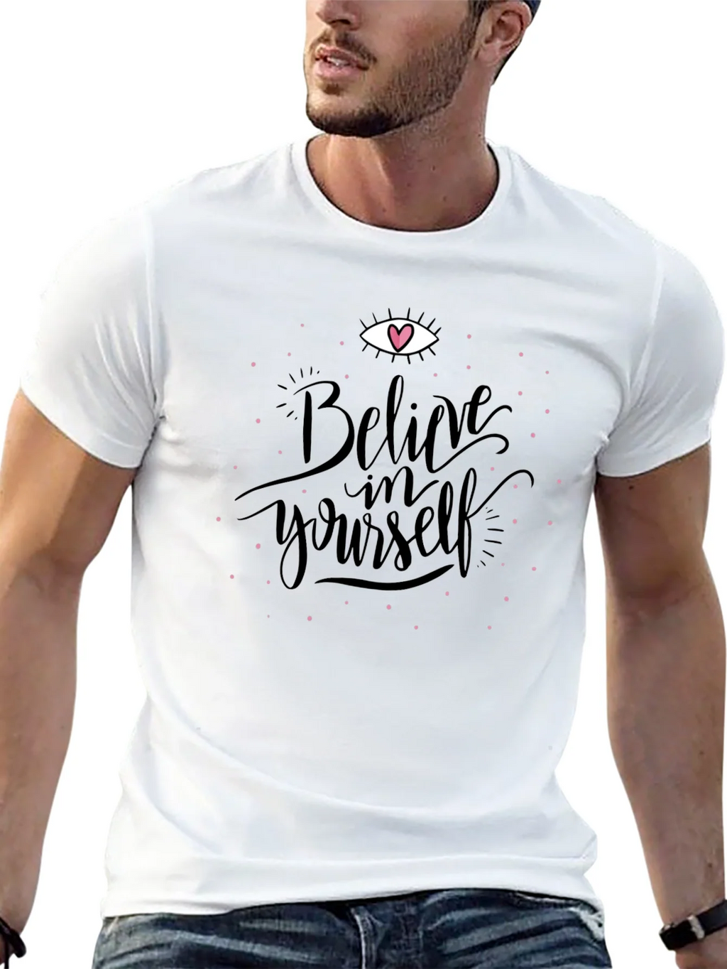 Believe in Yourself Graphic Tee - Black Cotton product image 12