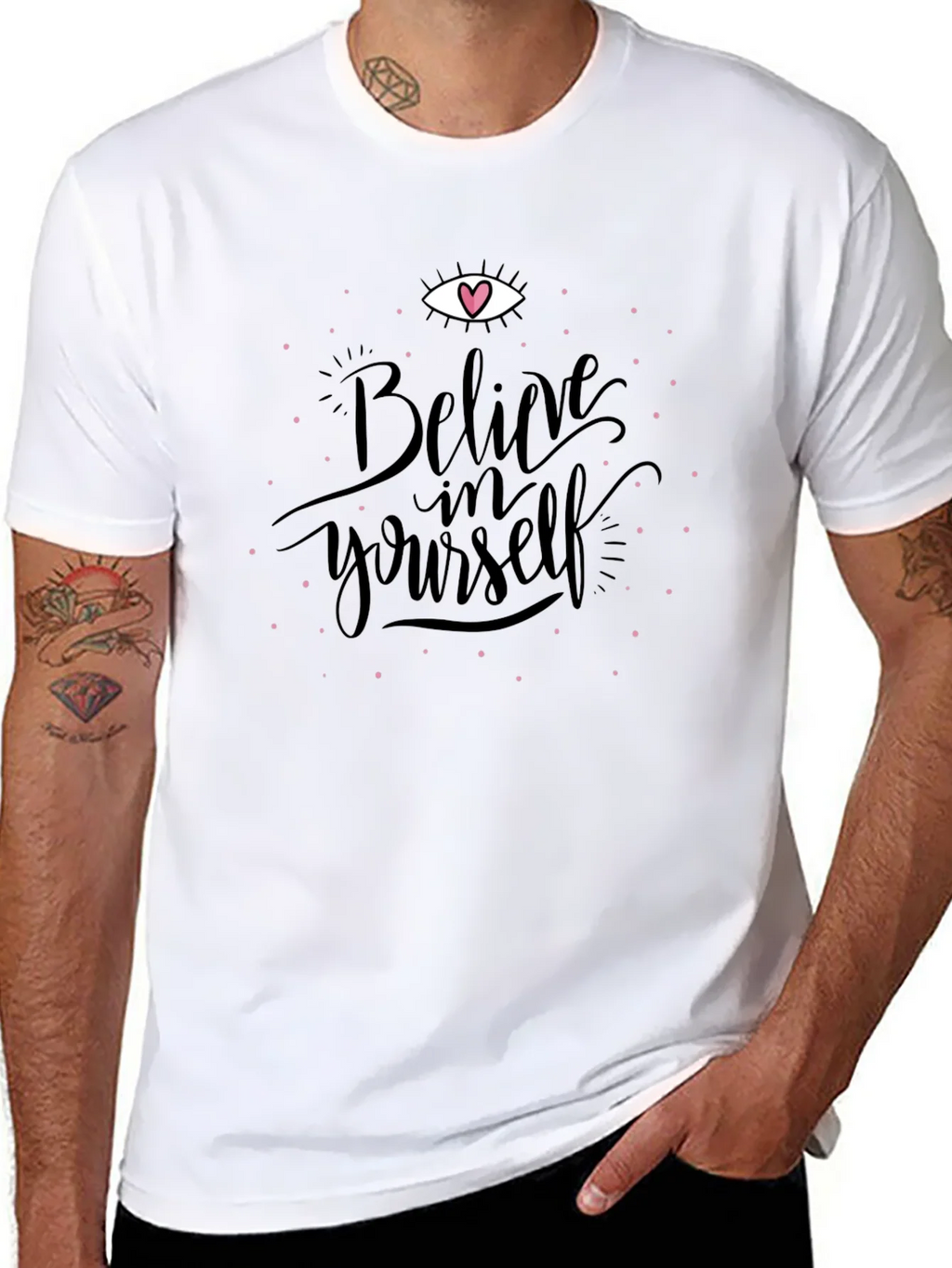 Believe in Yourself Graphic Tee - Black Cotton product image 7