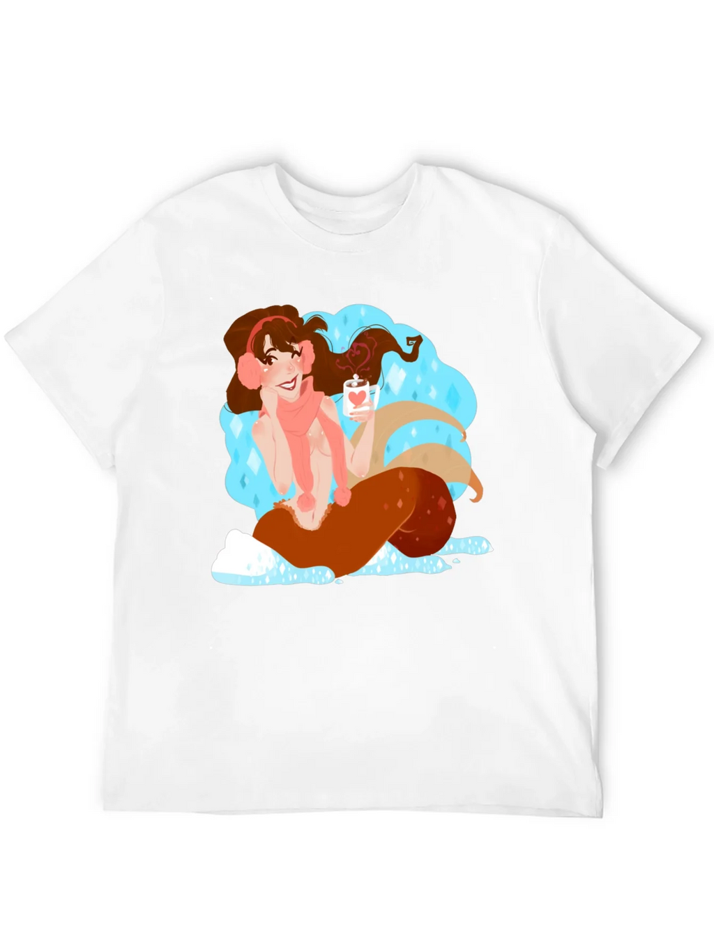 Winter Mermaid Graphic Tee - Cozy Cocoa product image 11