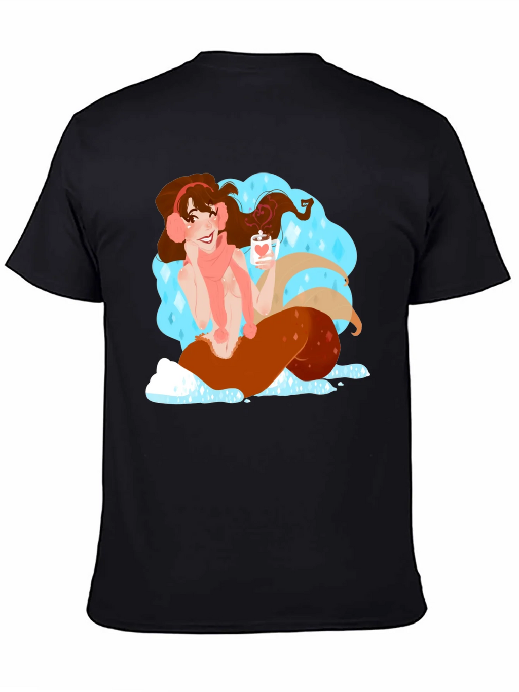 Winter Mermaid Graphic Tee - Cozy Cocoa product image 4