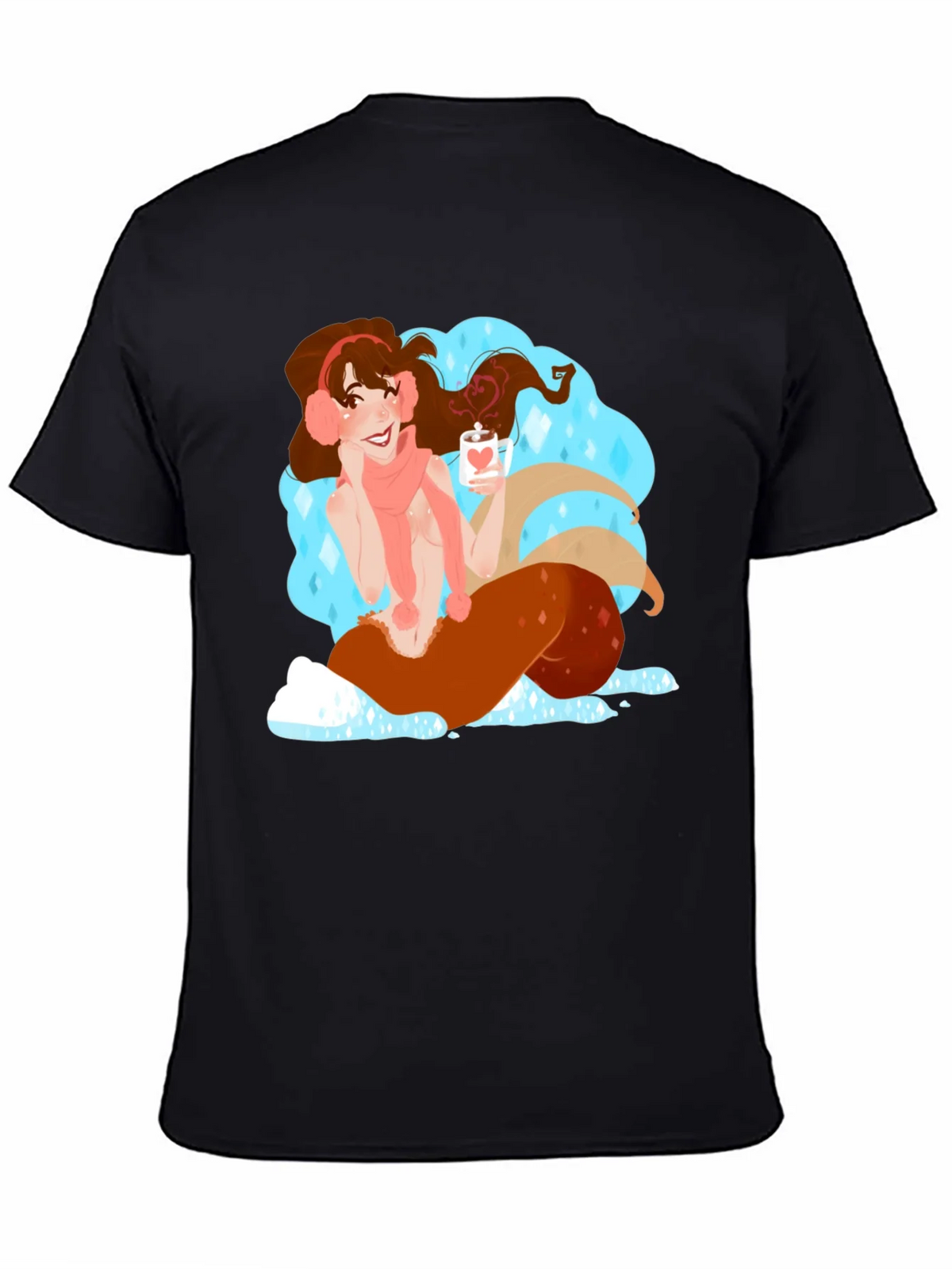 Winter Mermaid Graphic Tee - Cozy Cocoa product image 4
