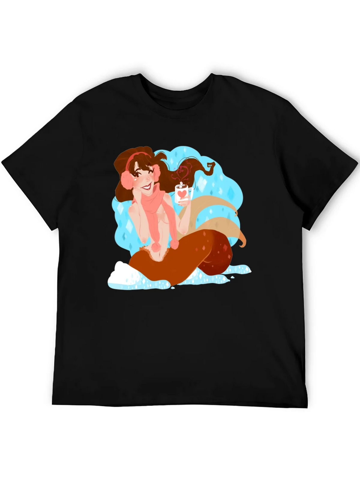 Winter Mermaid Graphic Tee - Cozy Cocoa product image 5