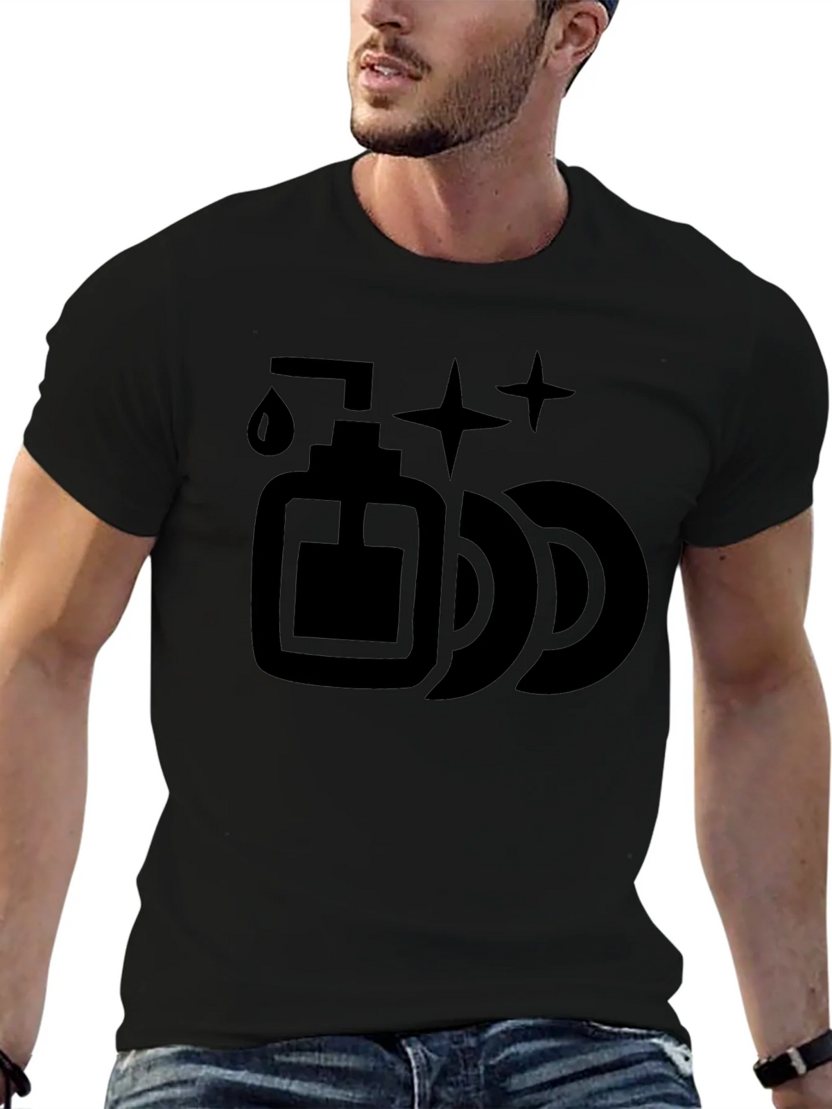 Dish Soap & Plates Graphic Tee - Cleaning Humor T-Shirt product image 6
