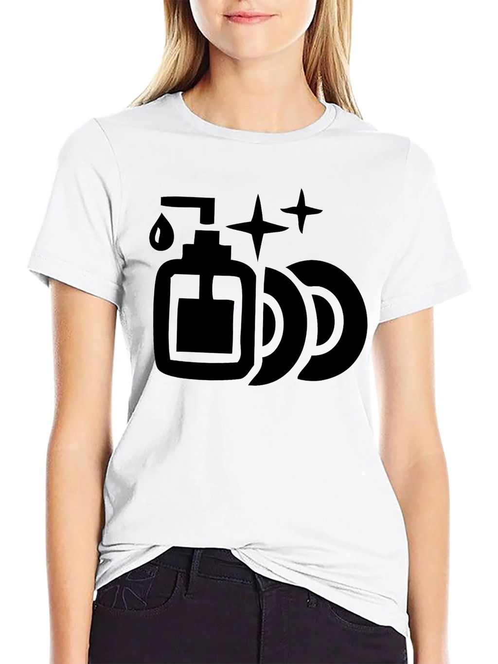 Dish Soap & Plates Graphic Tee - Cleaning Humor T-Shirt product image 8
