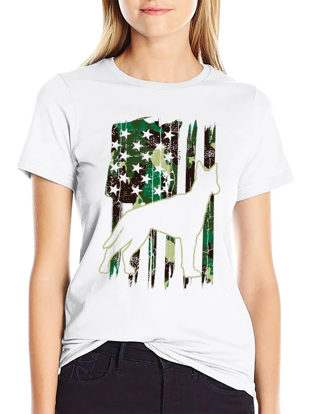 Camo Dog Silhouette Graphic Tee - Classic Fit product image 8