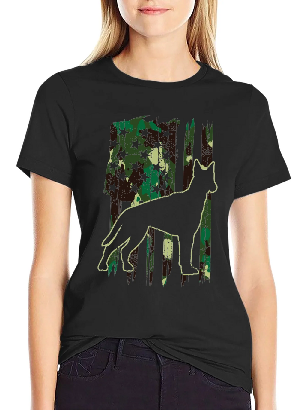 Camo Dog Silhouette Graphic Tee - Classic Fit product image 2