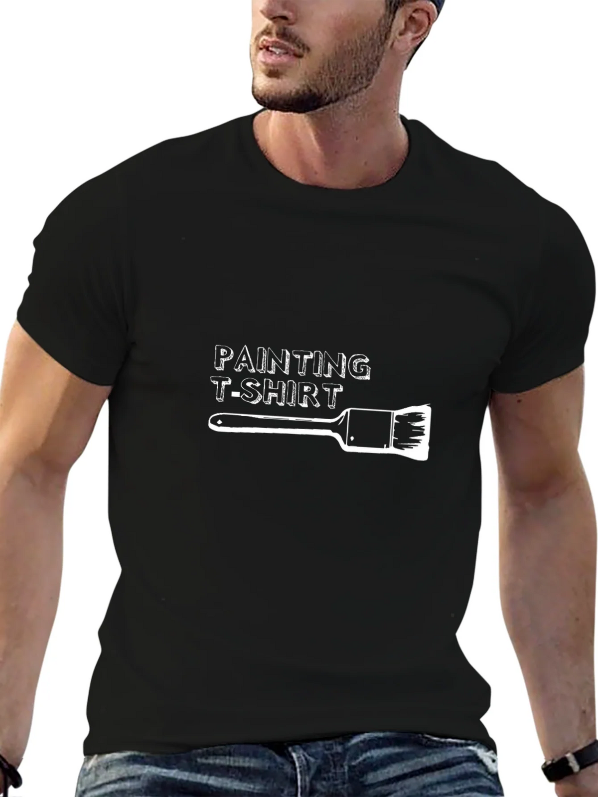 Painter T-Shirt | Brush Graphic Tee | Unisex Black product image 6