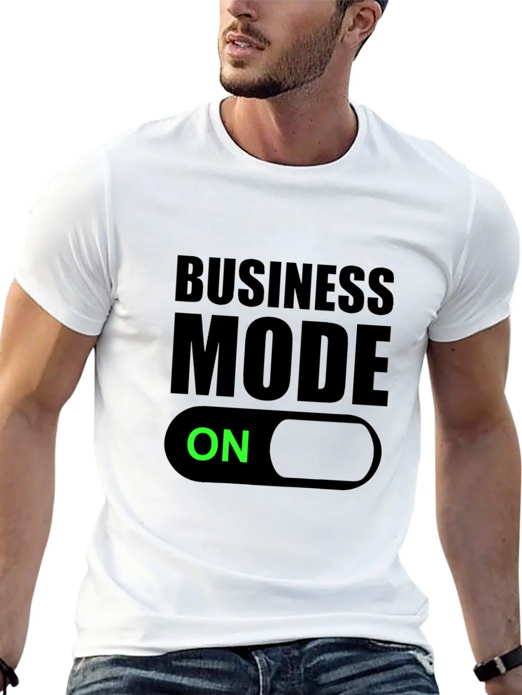 Business Mode On Black T-Shirt product image 12