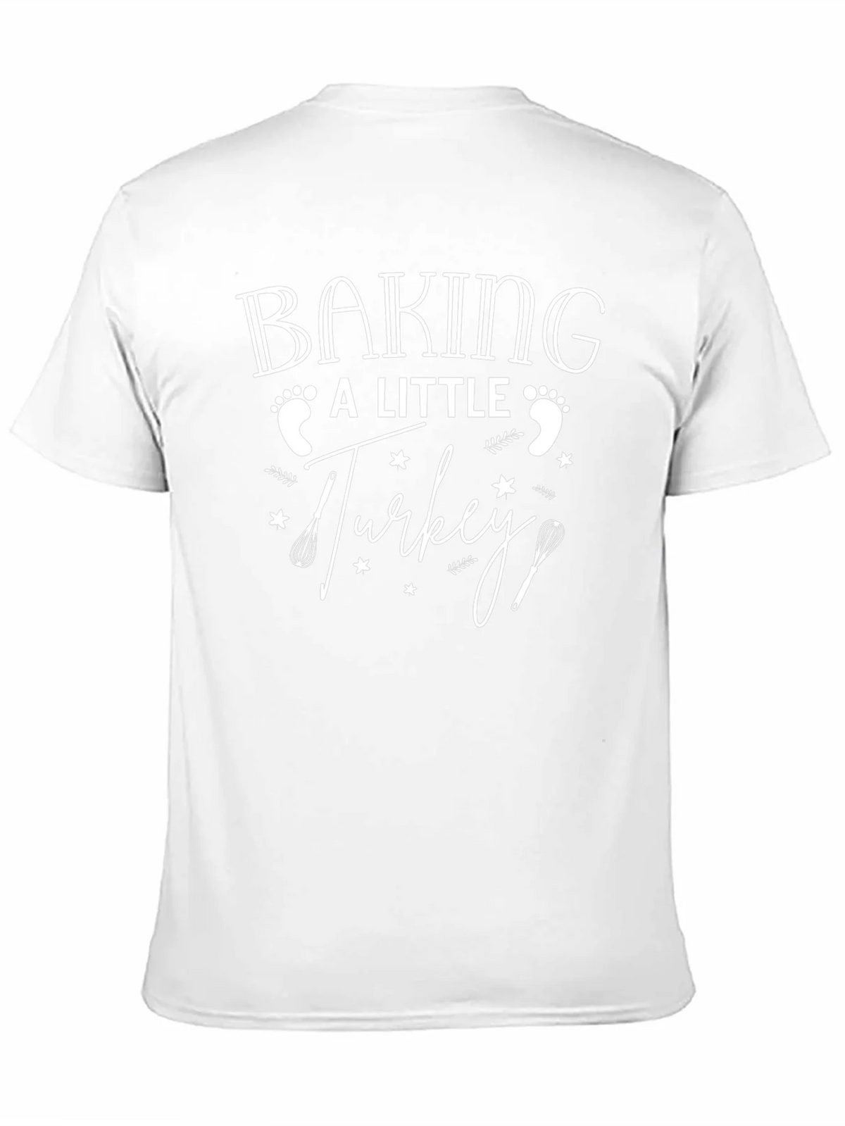 Baking a Little Turkey Pregnancy Announcement T-Shirt product image 5
