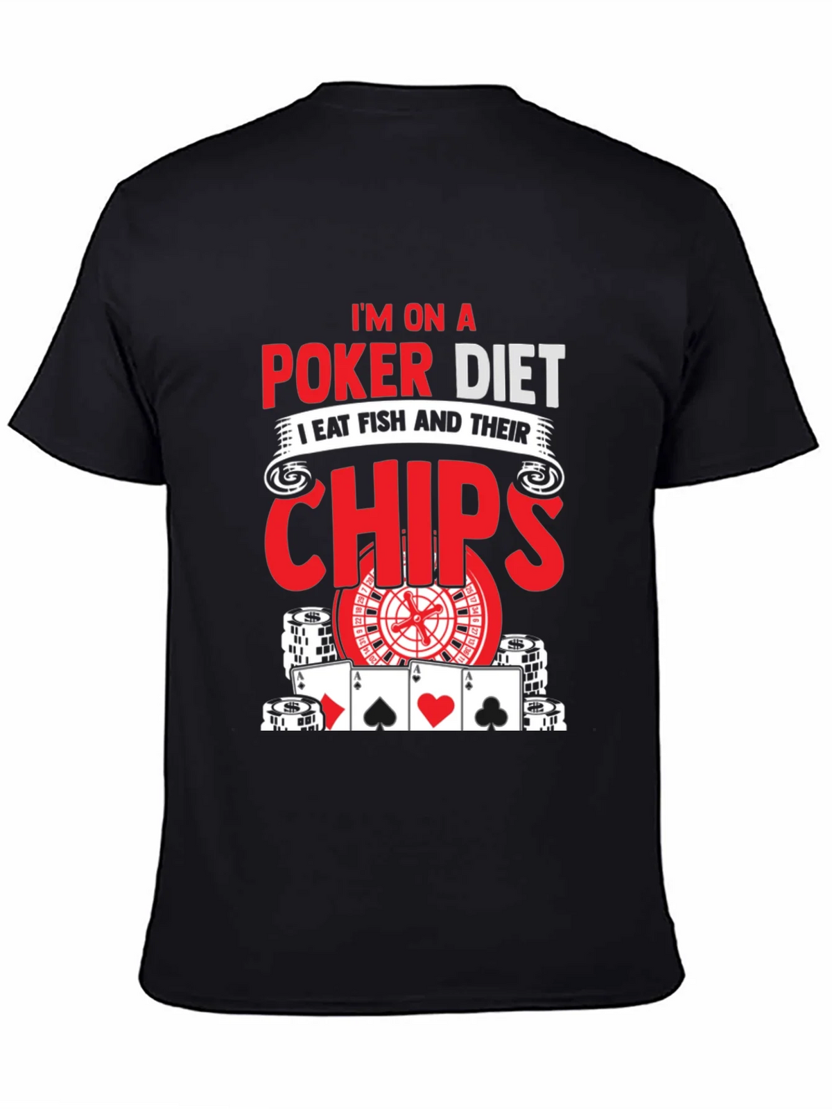 Poker Diet Graphic Tee - Eat Fish and Chips! product image 1
