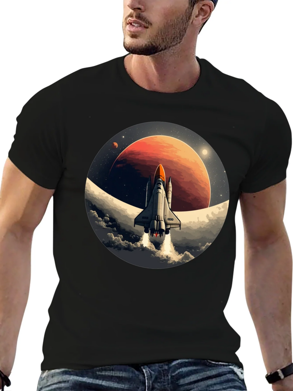 Space Shuttle Blast Off Graphic Tee product image 6