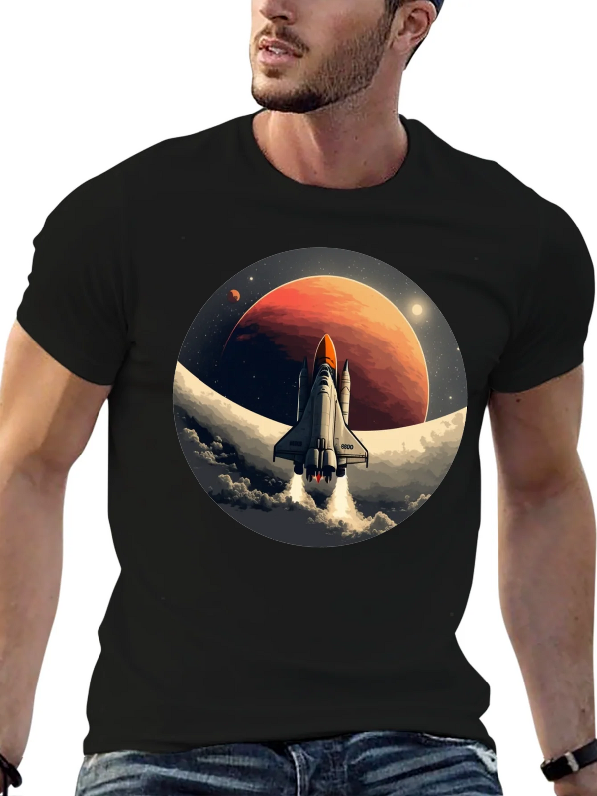 Space Shuttle Blast Off Graphic Tee product image 6