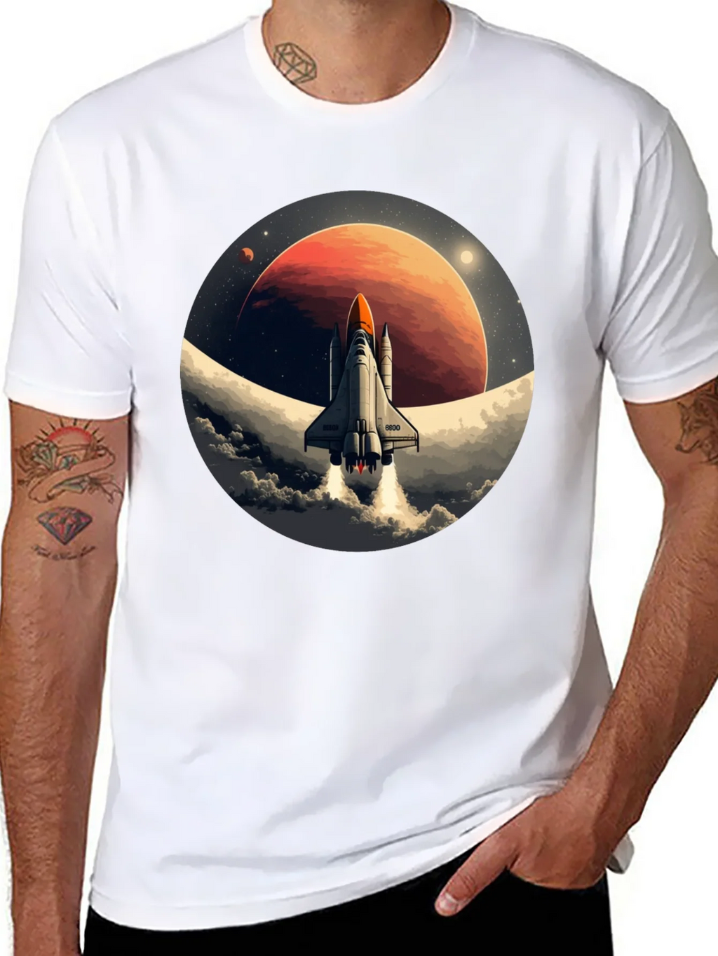 Space Shuttle Blast Off Graphic Tee product image 7
