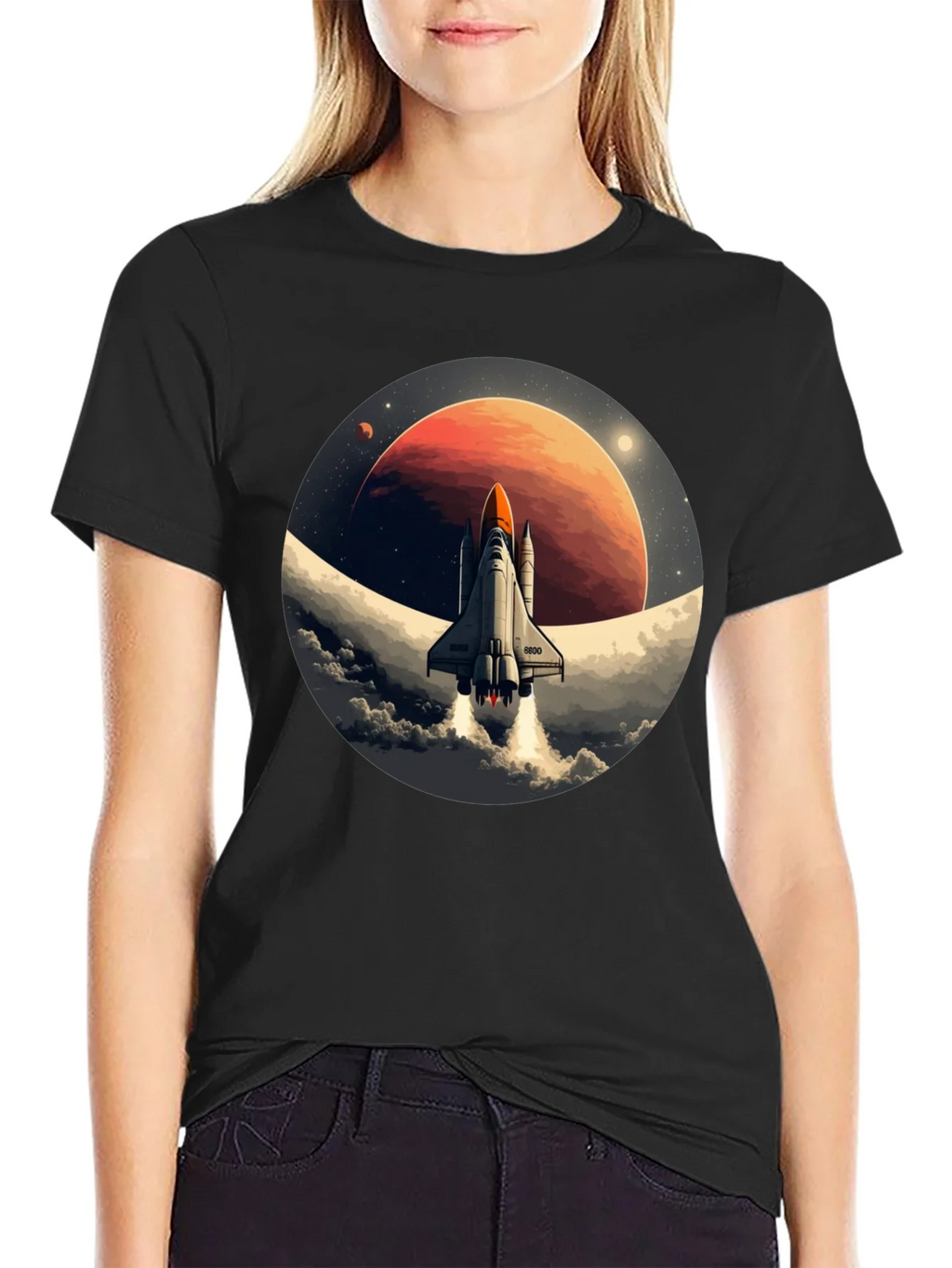 Space Shuttle Blast Off Graphic Tee product image 2