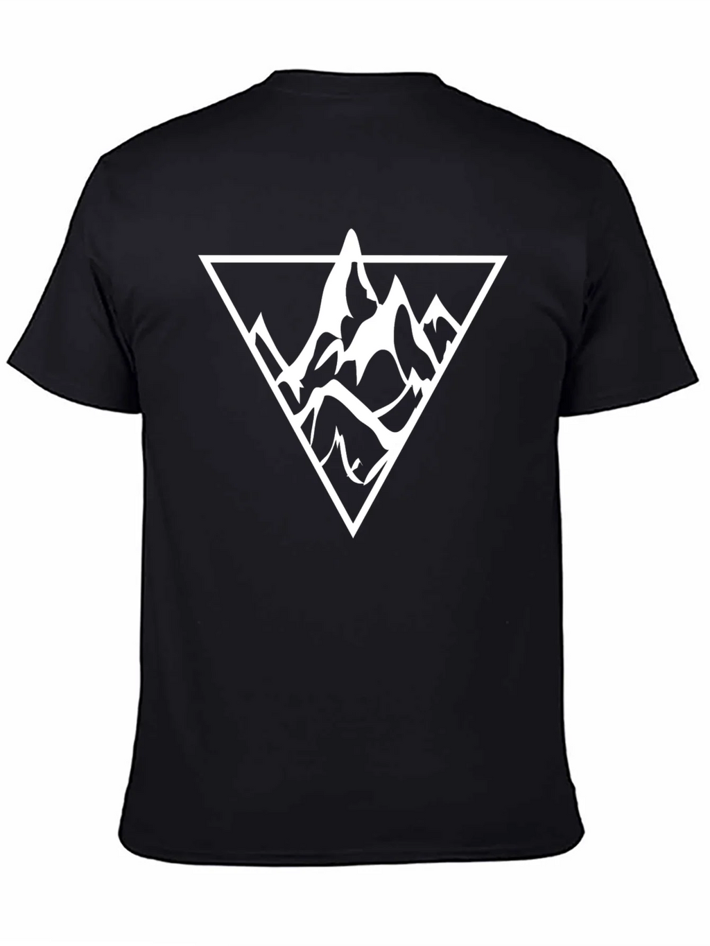 Mountain Triangle Graphic Tee - Black Cotton Casual Wear product image 4